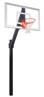 NewAlthlete Legend Jr. Select Steel-Acrylic In Ground Fixed Height Basketball System&#44; Purple