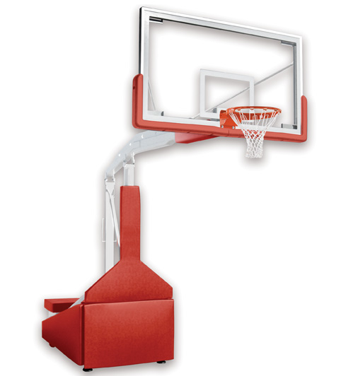 NewAlthlete Hurricane Triumph-ST Steel-Glass Official Size Portable Basketball System&#44; Desert Gold
