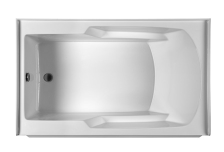Reliance Baths R6036ISS-B-RH Integral Skirted 60 x 36 in. Soaking Bathtub With End Drain- Biscuit Finish