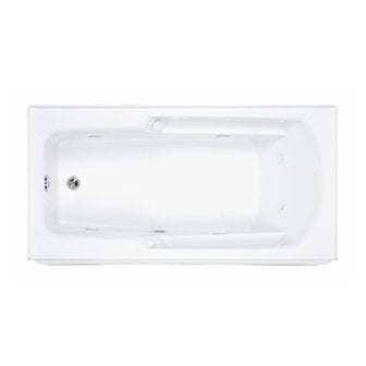 Reliance Baths R6030ISW-B-RH Integral Skirted 60 x 30 in. Whirlpool Bathtub With End Drain- Biscuit Finish