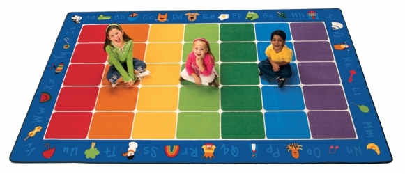 Wall-To-Wall Fun with Phonics Seating 8.33 ft. x 13.33 ft. Rectangle Rug