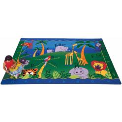 Wall-To-Wall Alphabet Jungle 4.42 ft. x 5.83 ft. Rectangle Carpet