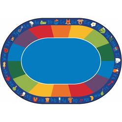 Carpets for Kids 9616 Fun with Phonics 8.25 ft. x 11.67 ft. Oval Carpet