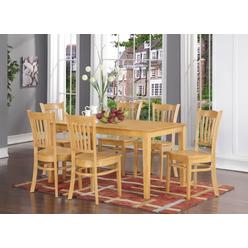 GSI Homestyles 6 Piece Kitchen Table With Bench Set- Dining Table and 4 Kitchen Chairs and Bench