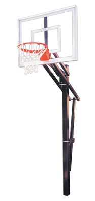 NewAlthlete Slam III Steel-Acrylic In Ground Adjustable Basketball System&#44; Sienna Orange