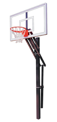NewAlthlete Slam Nitro Steel-Glass In Ground Adjustable Basketball System&#44; Purple