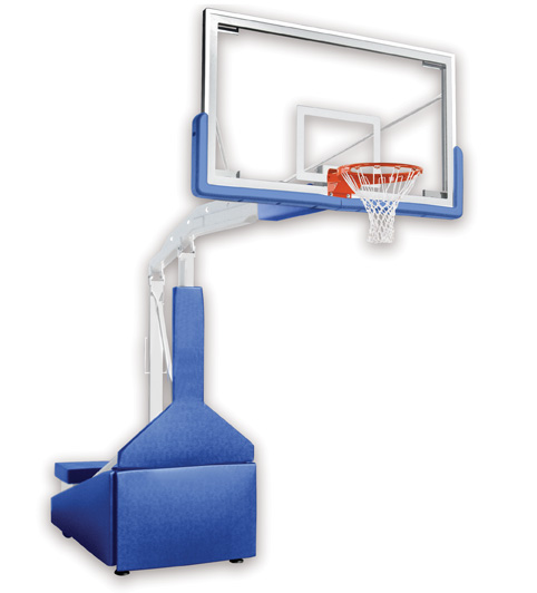 NewAlthlete Hurricane Triumph Steel-Glass Official Size Portable Basketball System&#44; Royal Blue