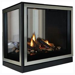 Empire DVCP36PP70N 36 in. Premium Tahoe Clean-Face Peninsula Direct Vent Fireplace - Intermittent Pilot