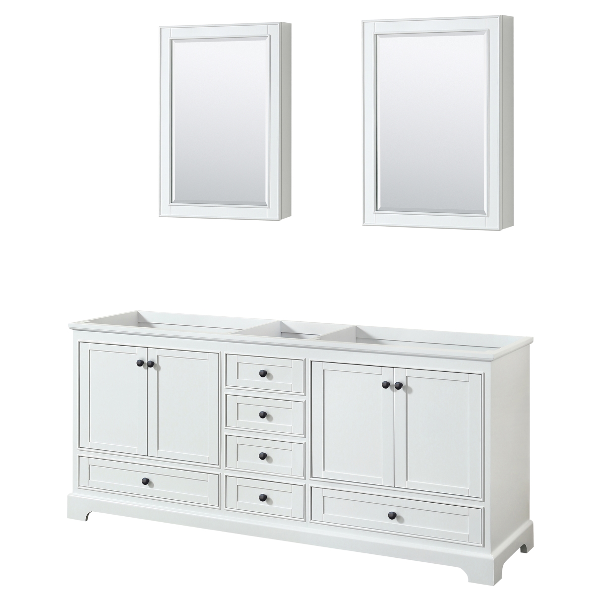 Wyndham Collection WCS202080DWBCXSXXMED 80 in. Deborah White Double ...