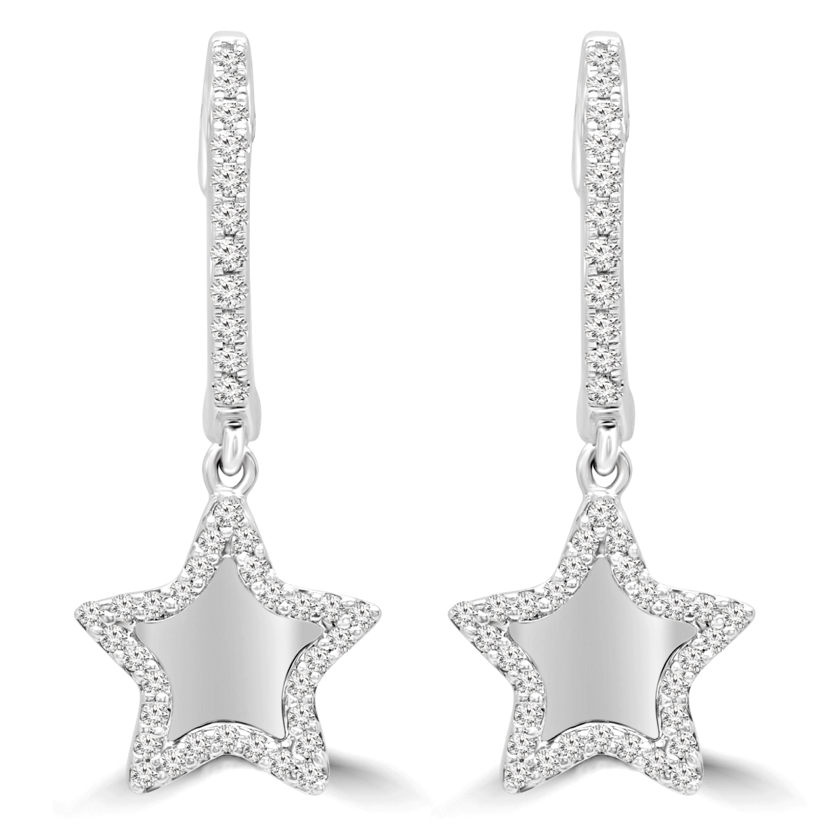 Majesty Diamonds MDR170140 0.5 CTW Round Diamond Drop Dangle Earrings in 14K