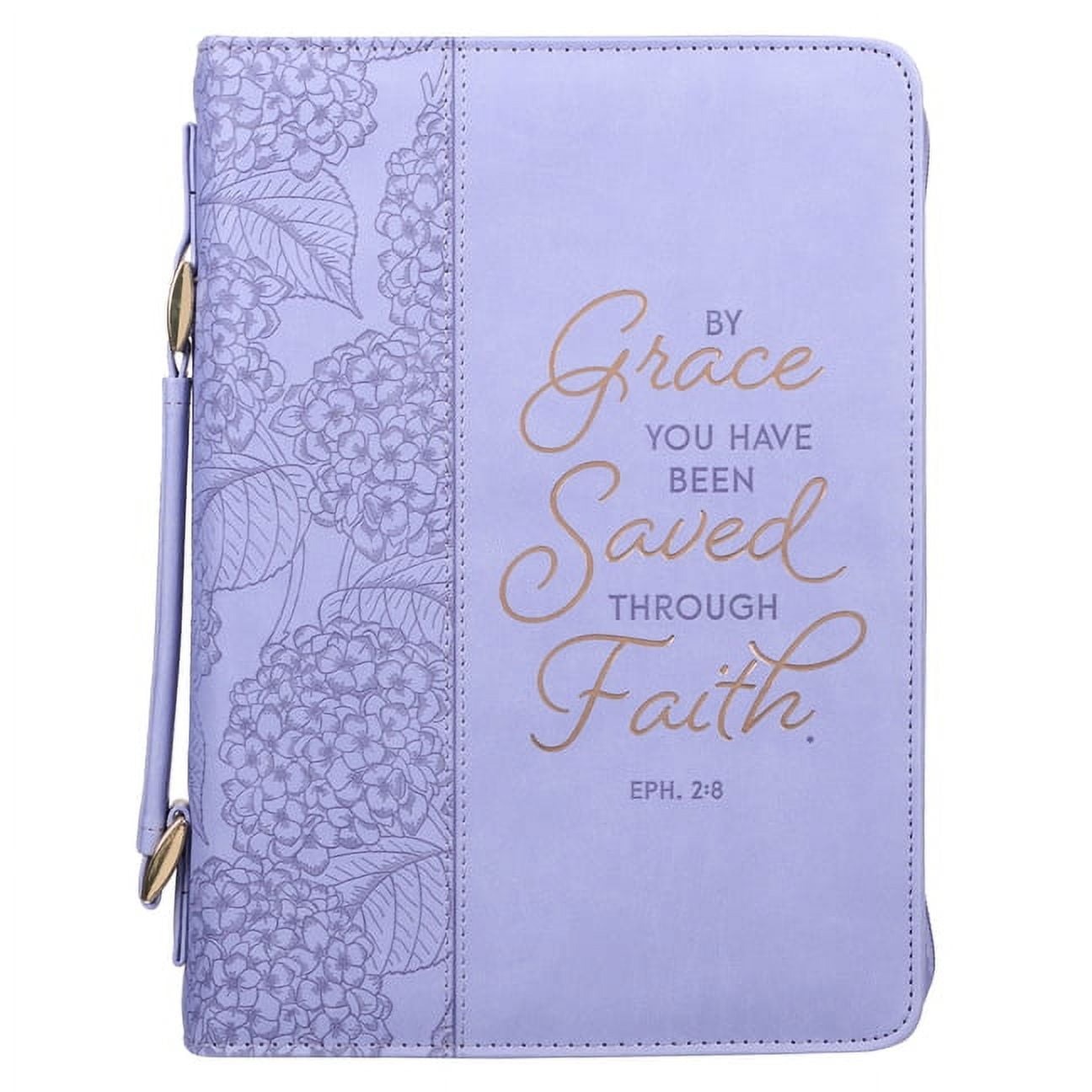 Christian Art Gifts 241365 by Grace YouVe Been Saved Ephesians 2-8 Bible Cover - Large