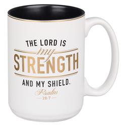 Christian Art Gifts 241549 Lord is My Strength Psalm 28-7 Mug