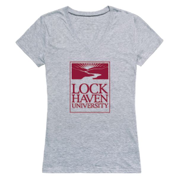 W Republic 520-533-HGY-02 Lock Haven University Bald Eagles Women Seal T-Shirt&#44; Heather Grey - Medium