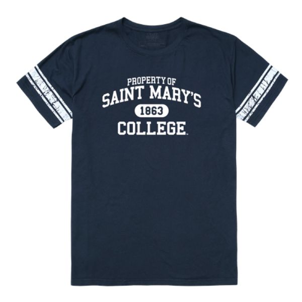 W Republic 535-580-NVY-01 Saint Marys University Gaels Property Football T-Shirt&#44; Navy - Small