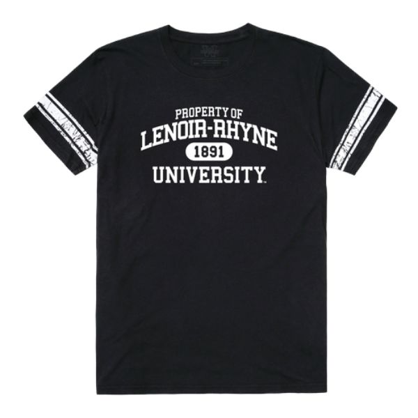 W Republic 535-530-BLK-04 Lenoir-Rhyne University Bears Property Football T-Shirt&#44; Black - Extra Large