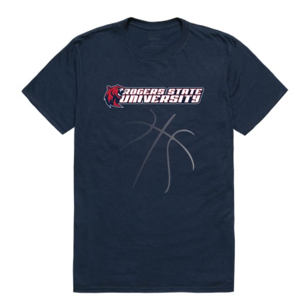 W Republic 510-576-NVY-05 Rogers State University Hillcats College Basketball T-Shirt&#44; Navy - 2XL