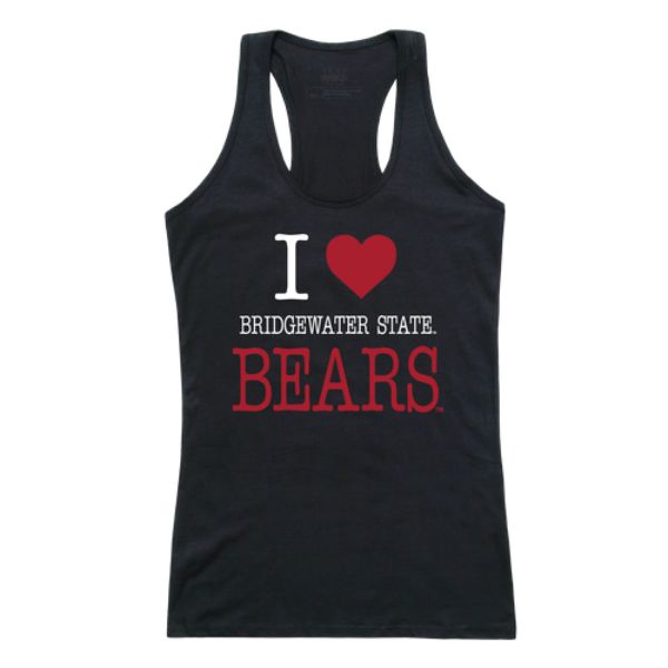 W Republic 532-620-BLK-04 Bridgewater State University Bears Women I Love Tank Top&#44; Black - Extra Large