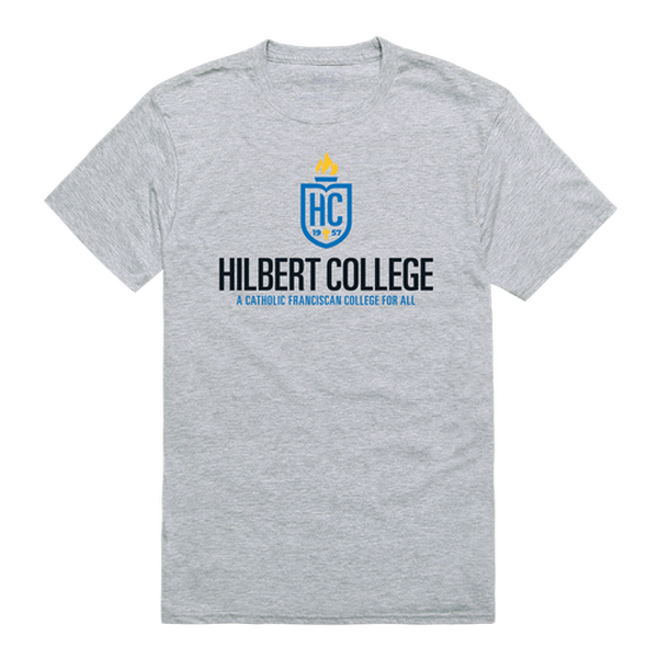 W Republic 516-652-HGY-02 Hilbert College Hawks Institutional T-Shirt&#44; Heather Grey - Medium