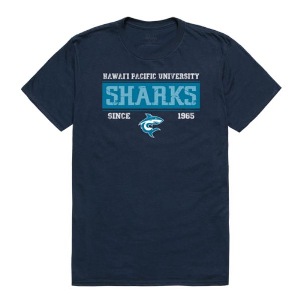 W Republic 507-651-NVY-05 Hawaii Pacific University Sharks College Established T-Shirt&#44; Navy - 2XL
