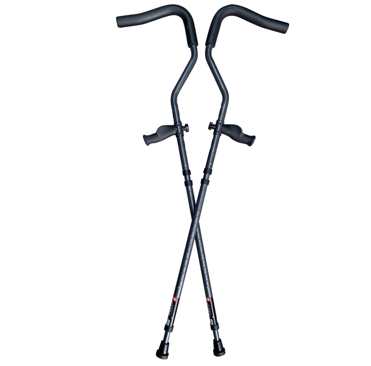 Millenial Medical 6500C In-Motion Pro Underarm Crutch, Charcoal Grey - Tall