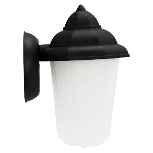 Light Efficient Design Efficient Lighting EL-103-123 Timeless Outdoor Wall Lantern  Die Cast Aluminum  Powder Coated Black  Frosted Glass with Built-in