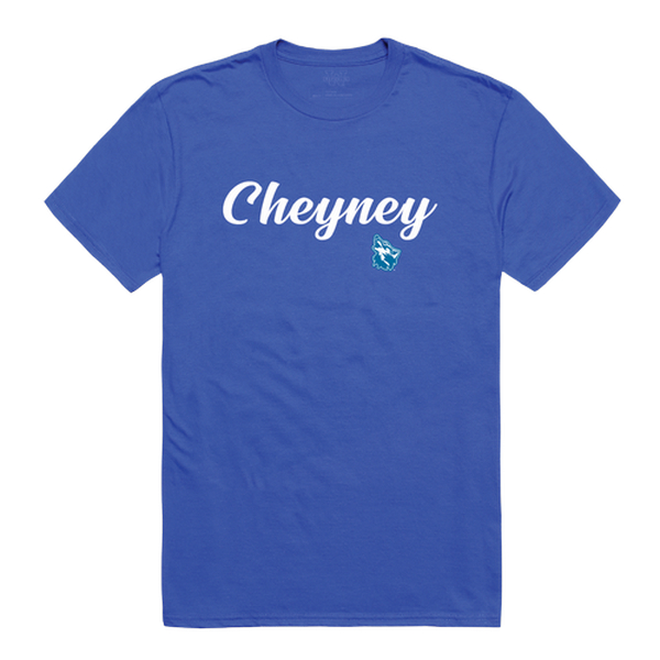 W Republic 554-509-RYL-05 Cheyney University Wolves Script T-Shirt&#44; Royal - 2XL