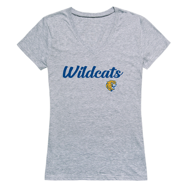 W Republic 555-657-HGY-02 Johnson & Wales University Wildcats Women Script T-Shirt&#44; Heather Grey - Medium
