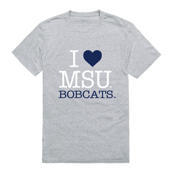 W Republic 551-192-HG2-04 Montana State University Bobcats I Love T-Shirt&#44; Heather Grey - Extra Large