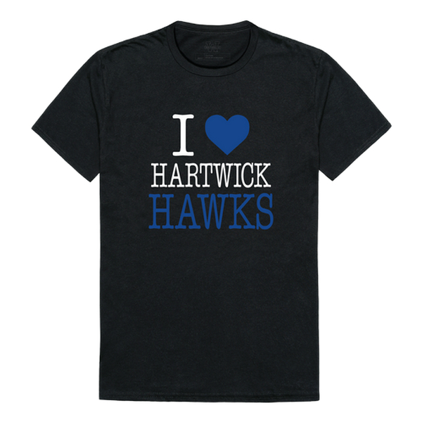 W Republic 551-650-BLK-02 Hartwick College Hawks I Love T-Shirt&#44; Black - Medium