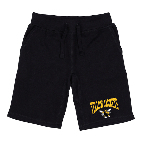 W Republic 567-449-BLK-03 American International College Yellow Jackets Premium Shorts&#44; Black - Large