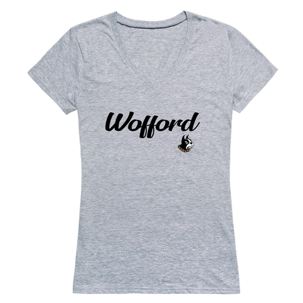 W Republic 555-415-HG2-01 Wofford College Terriers Women Script T-Shirt&#44; Heather Grey - Small