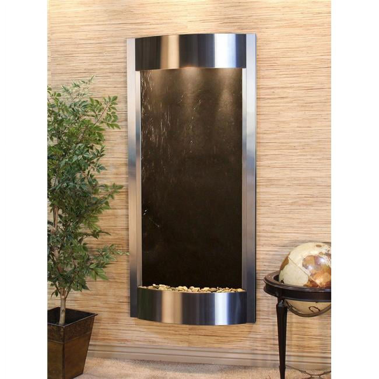 Adagio PWA2011 Pacifica Waters Stainless Steel Black Featherstone Wall Fountain