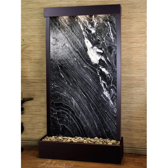 Adagio TRF1507 Tranquil River Flush Mount Free Standing Fountain - Blackened Copper-Black-Marble