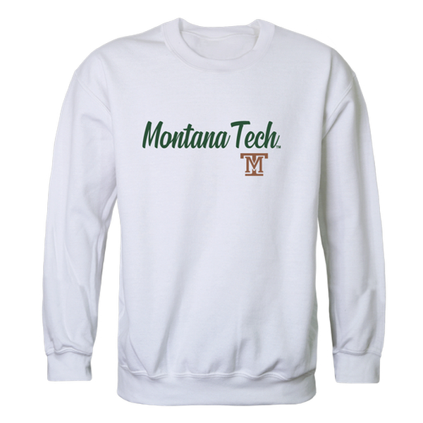 W Republic 556-550-WHT-05 Montana Technological University Orediggers Script Crewneck Sweatshirt&#44; White - 2XL