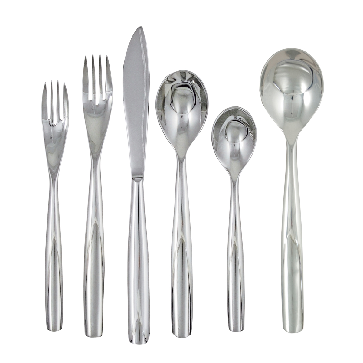 Ginkgo 70042 Charlie-42pc Service for 8&#44; 18-10 stainless steel flatware set