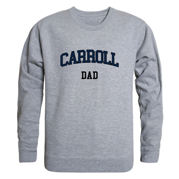 W Republic 562-508-HGY-02 Carroll University Pioneers Dad Crewneck Sweatshirt&#44; Heather Grey - Medium