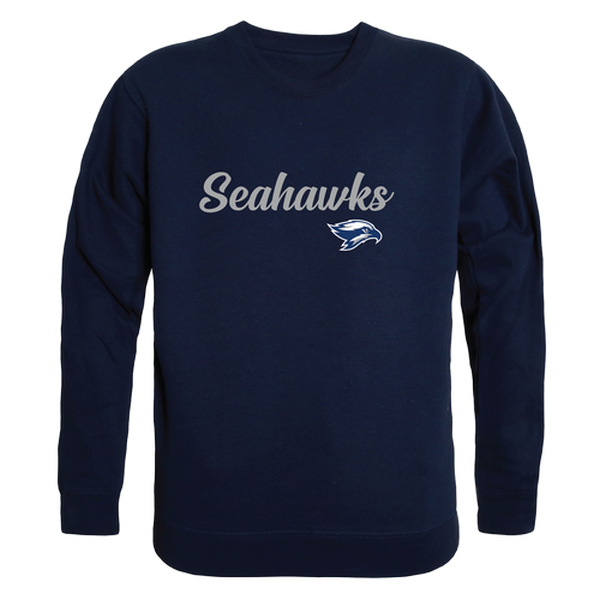W Republic 556-504-NVY-02 Broward College Seahawks Script Crewneck Sweatshirt&#44; Navy - Medium