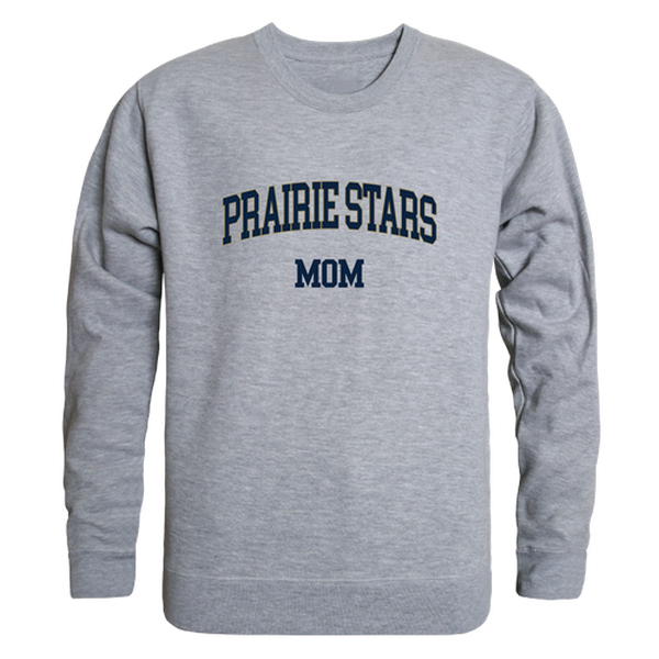 W Republic 564-655-HGY-02 University of Illinois Springfield Prairie Stars Mom Crewneck Sweatshirt&#44; Heather Grey - Medium
