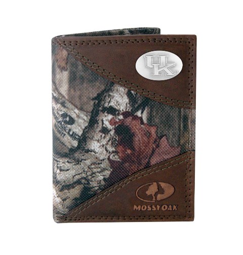 Zep-Pro UKY-IWNT2-MOS Kentucky Wildcats Concho Emblem Mossy Oak Nylon And Leather Tri-Fold Wallet