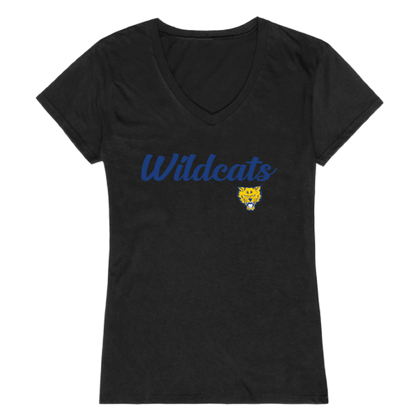 W Republic 555-642-BLK-03 Fort Valley State University Wildcats Women Script Short Sleeve T-Shirt&#44; Black - Large