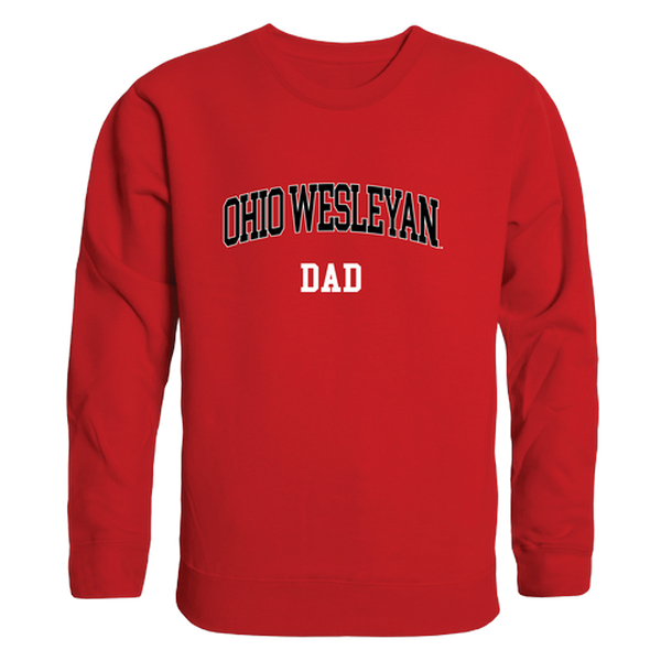 W Republic 562-564-RED-02 Ohio Wesleyan University Bishops Dad Crewneck Sweatshirt&#44; Red - Medium