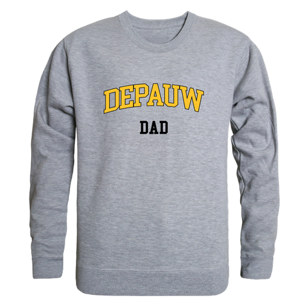 W Republic 562-636-HGY-04 DePauw University Tigers Dad Crewneck Sweatshirt&#44; Heather Grey - Extra Large