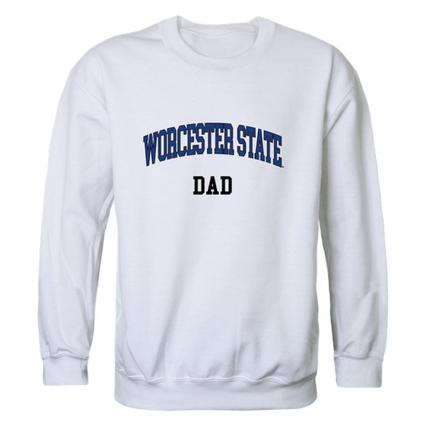W Republic 562-478-WHT-04 Worcester State University Lancers Dad Crewneck Sweatshirt&#44; White - Extra Large