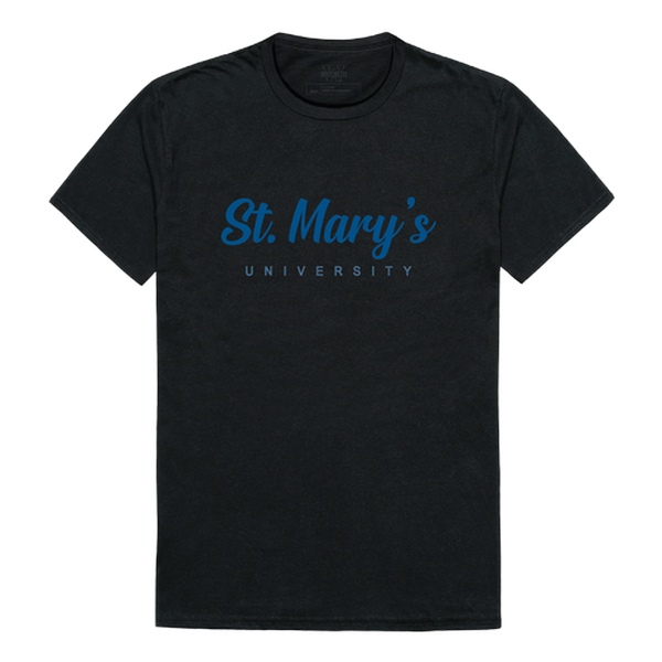 W Republic 554-468-BLK-02 St. Marys College Rattlers Script T-Shirt&#44; Black - Medium
