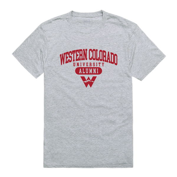 W Republic 559-604-HGY-05 Western Colorado University Mountaineers Alumni T-Shirt&#44; Heather Grey - 2XL