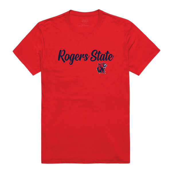 W Republic 554-576-RED-05 Rogers State University Hillcats Script T-Shirt&#44; Red - 2XL