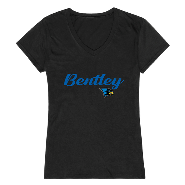 W Republic 555-483-BLK-01 Bentley University Falcons Women Script T-Shirt&#44; Black - Small