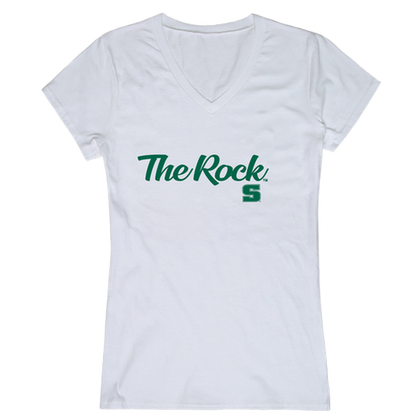 W Republic 555-381-WT2-04 Slippery Rock University The Rock Women Script T-Shirt&#44; White - Extra Large
