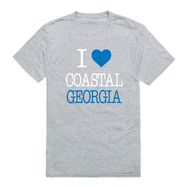 W Republic 551-484-HGY-04 College of Coastal Georgia Mariners I Love T-Shirt&#44; Heather Grey - Extra Large