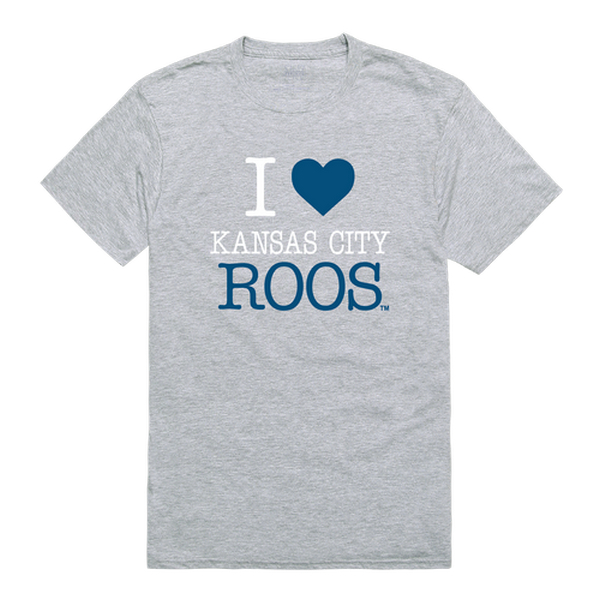 W Republic 551-549-HGY-05 University of Missouri-Kansas City Roos I Love T-Shirt&#44; Heather Grey - 2XL